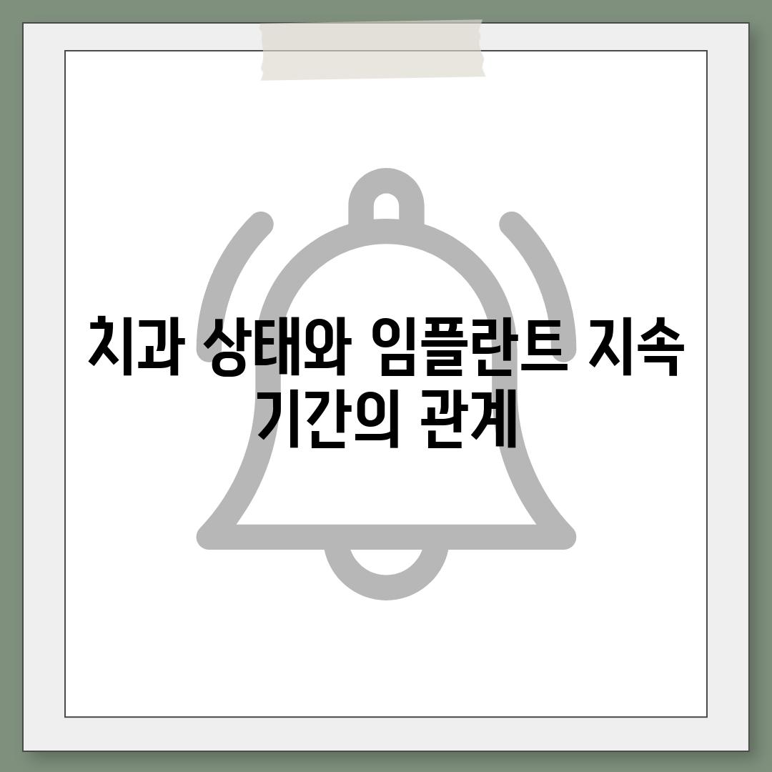 치과 상태와 임플란트 지속 기간의 관계