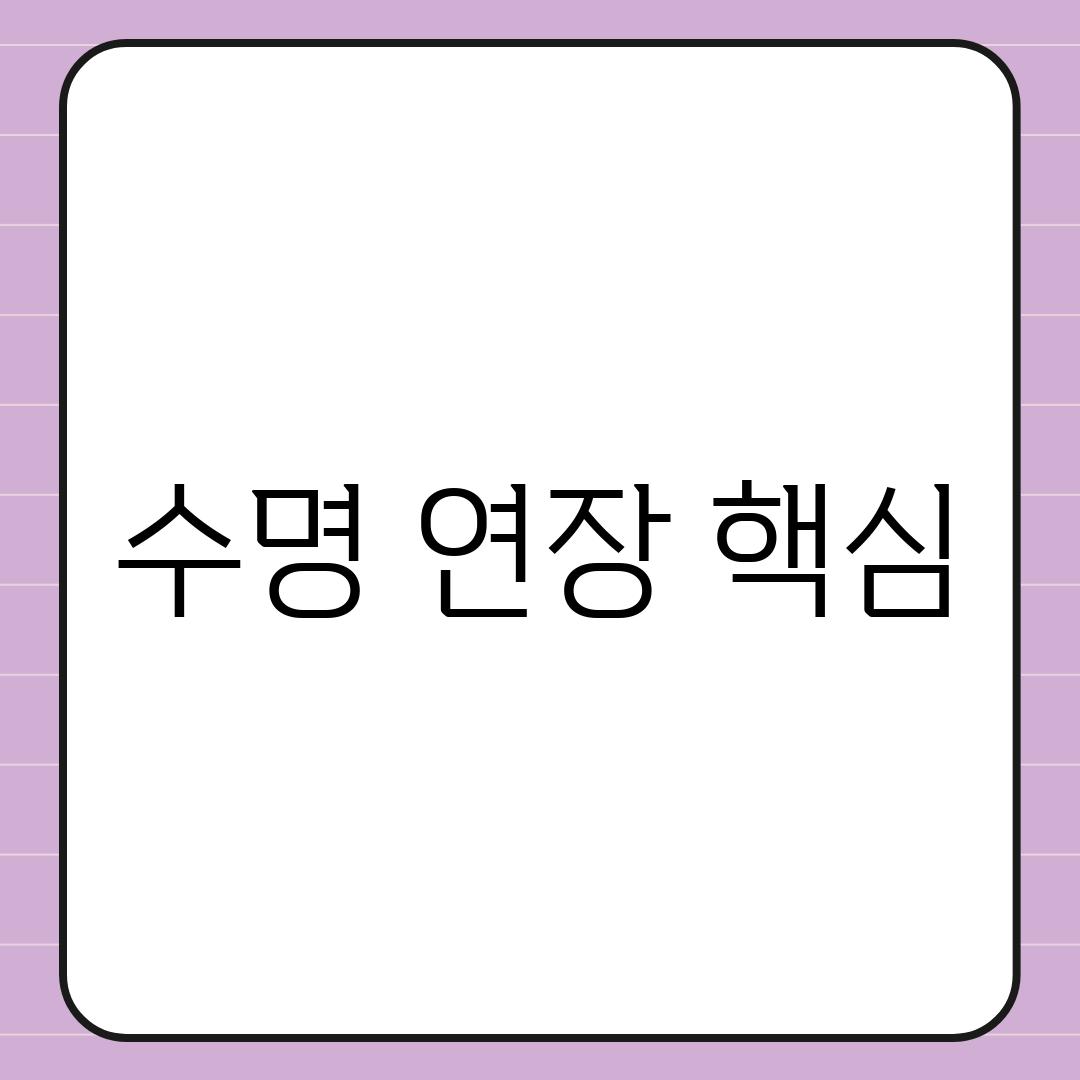 수명 연장 핵심