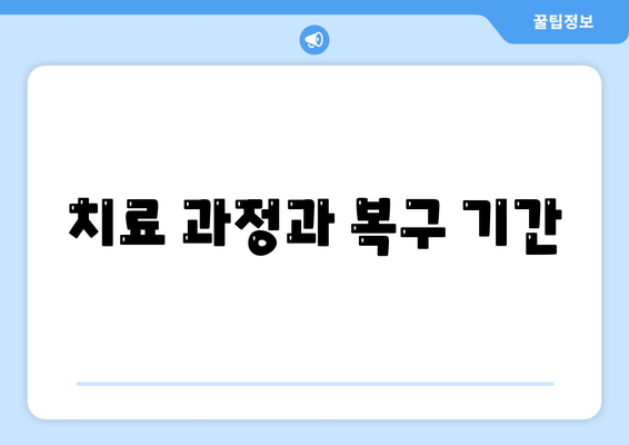 치료 과정과 복구 기간