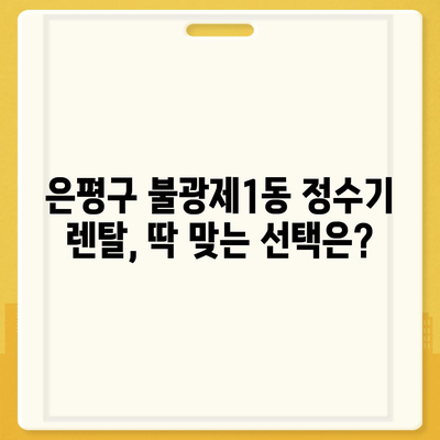 서울시 은평구 불광제1동 정수기 렌탈 | 가격비교 | 필터 | 순위 | 냉온수 | 렌트 | 추천 | 직수 | 얼음 | 2024후기