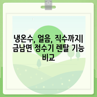 세종시 세종특별자치시 금남면 정수기 렌탈 | 가격비교 | 필터 | 순위 | 냉온수 | 렌트 | 추천 | 직수 | 얼음 | 2024후기