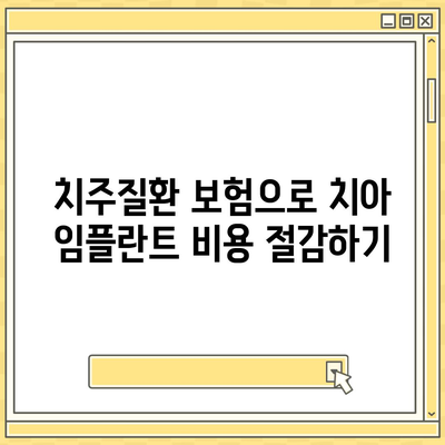 치주질환 보험에서 치아 임플란트 수술 지원