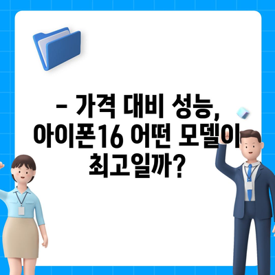 가격대별 아이폰16 벤치마크 성능 비교