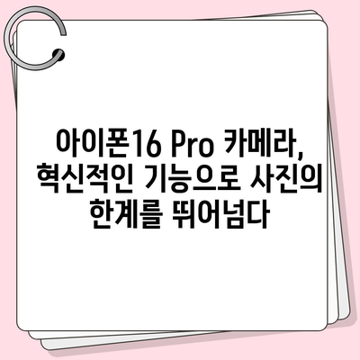 아이폰16 후면 카메라, Pro 모델에 전문적인 사진 기능 제공