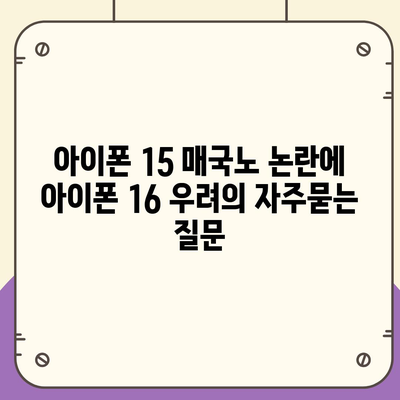 아이폰 15 매국노 논란에 아이폰 16 우려