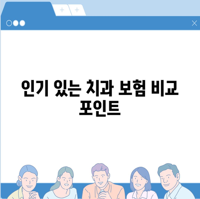 최고의 치과 보험 한눈에 비교