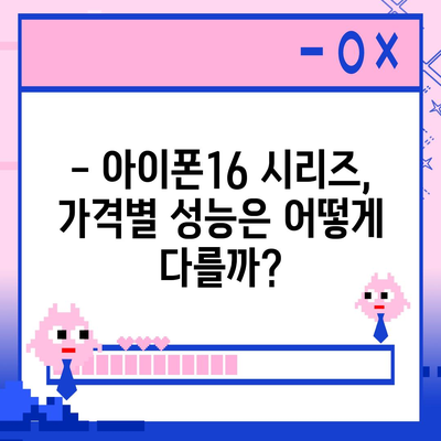 가격대별 아이폰16 벤치마크 성능 비교