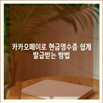 카카오페이 현금영수증 발급과 수정 방법 알아두기