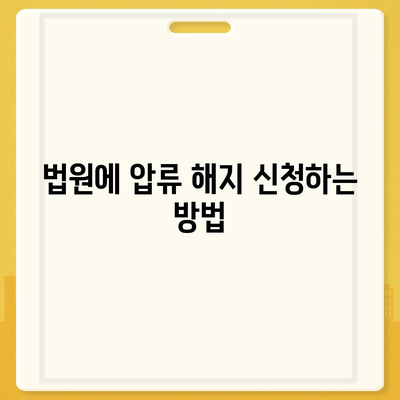 카카오뱅크 통장 압류 해지 방법