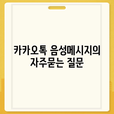 카카오톡 음성메시지