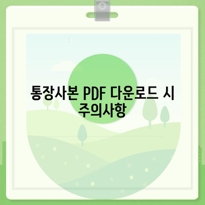 카카오뱅크 통장사본 PDF로 출력하기