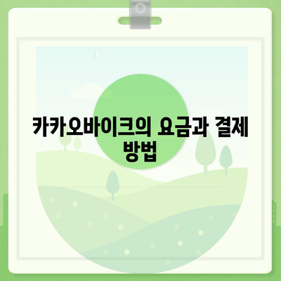 카카오바이크 이용 후기