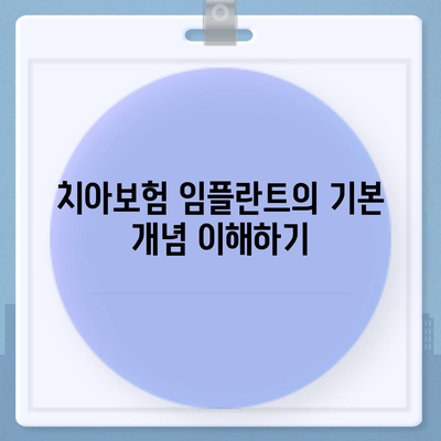 치아보험 임플란트와 보상 내용 확인