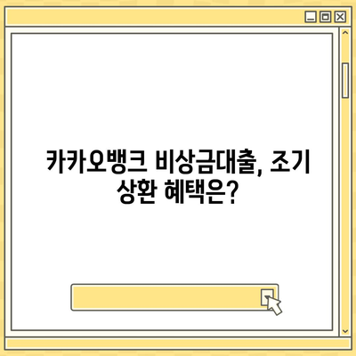 카카오뱅크 비상금대출 상환