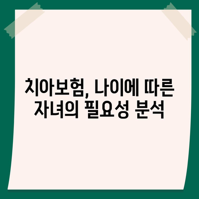 어린이 치아보험 나이 정확히 알아보기