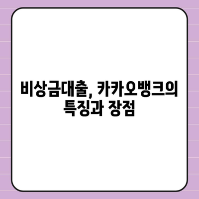 카카오뱅크 pc버전 비상금대출신청