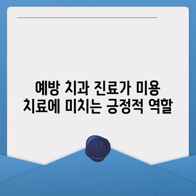 미용 치과 보험과 예방 치과 진료의 상호 연결