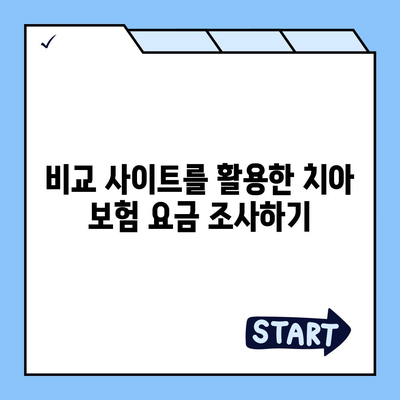 가장 저렴한 치아 보험 가입 방법