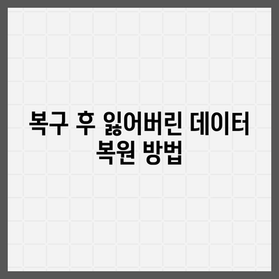 카카오톡 복구 이후의 소감과 주의 사항