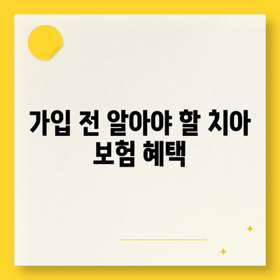 치아 보험 비교 사이트를 확인하고 가입하기