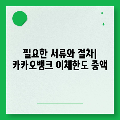 카카오뱅크 이체한도 증액