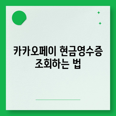 카카오페이 현금영수증 발급과 수정 방법 알아두기