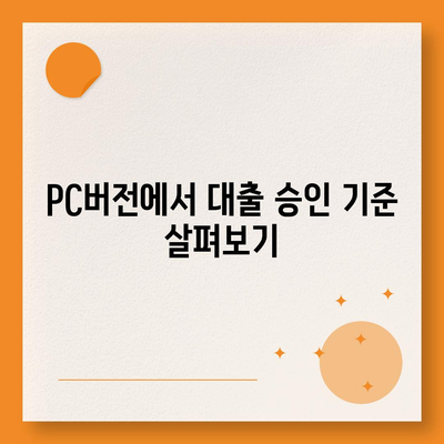 카카오뱅크 pc버전 비상금대출거절