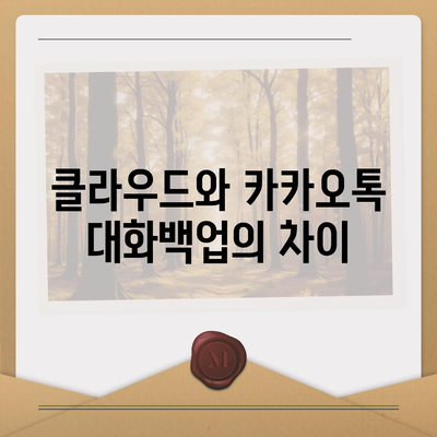 카카오톡 대화백업