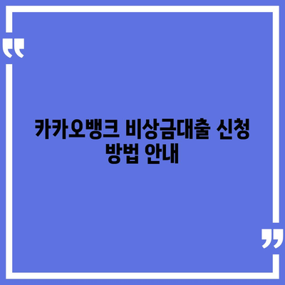 카카오뱅크 pc버전 비상금대출 pc버전 연장