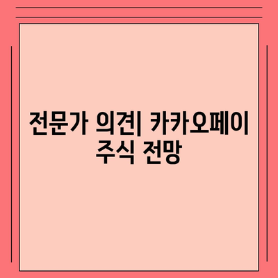 카카오페이 주식 전망 및 목표 주가