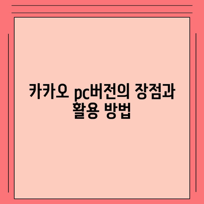 카카오 pc버전 비상금대출