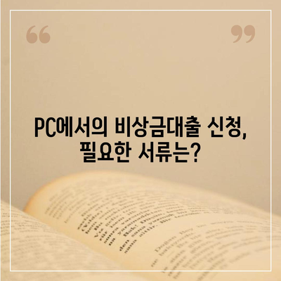 카카오뱅크 pc버전 비상금대출 신청