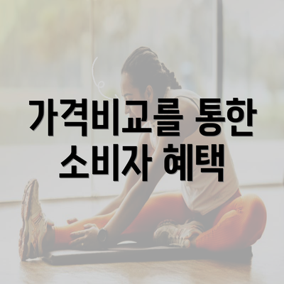 가격비교를 통한 소비자 혜택