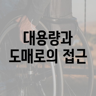 대용량과 도매로의 접근