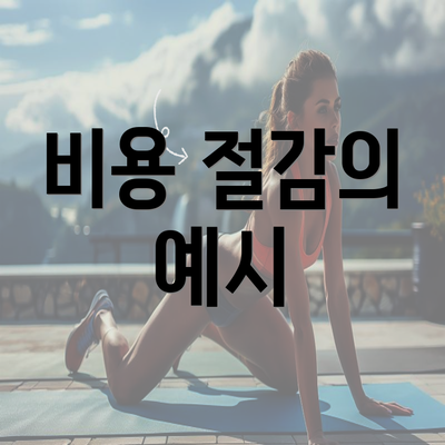 비용 절감의 예시