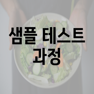 샘플 테스트 과정