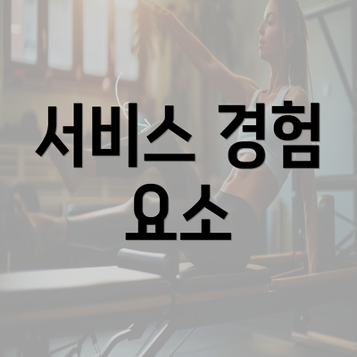 서비스 경험 요소