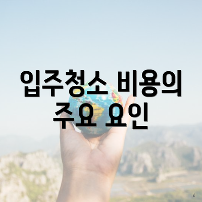 입주청소 비용의 주요 요인