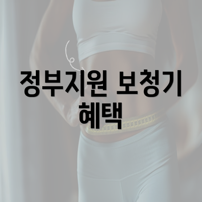 정부지원 보청기 혜택