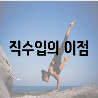 직수입의 이점