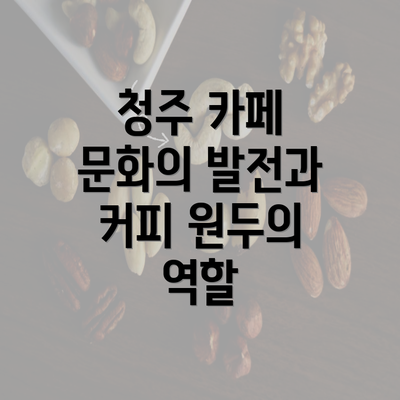 청주 카페 문화의 발전과 커피 원두의 역할