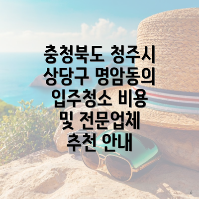 충청북도 청주시 상당구 명암동의 입주청소 비용 및 전문업체 추천 안내