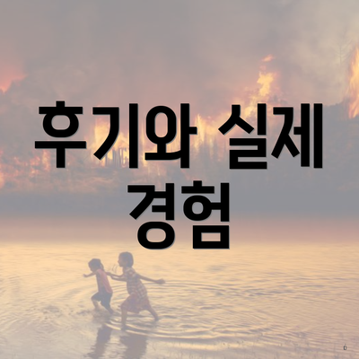 후기와 실제 경험