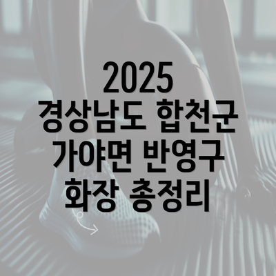 2025 경상남도 합천군 가야면 반영구 화장 총정리