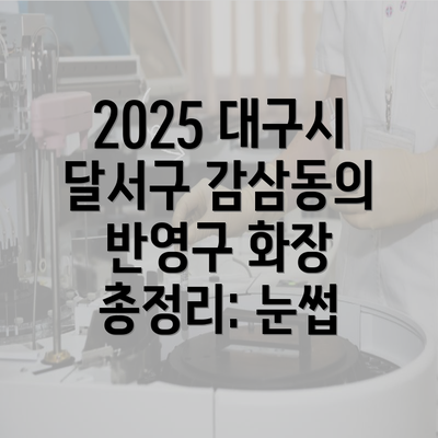 2025 대구시 달서구 감삼동의 반영구 화장 총정리: 눈썹