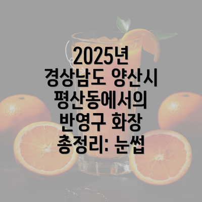 2025년 경상남도 양산시 평산동에서의 반영구 화장 총정리: 눈썹