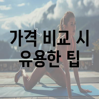 가격 비교 시 유용한 팁