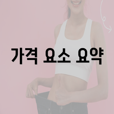 가격 요소 요약