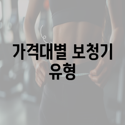 가격대별 보청기 유형