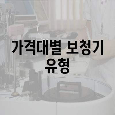 가격대별 보청기 유형